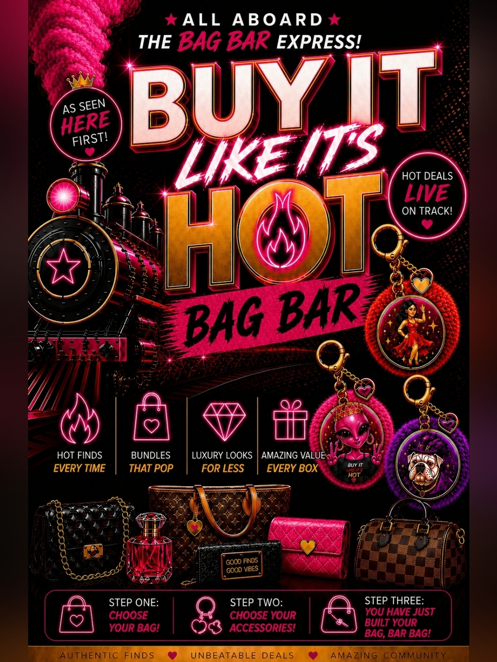 🚂 BAG BAR LIVE SHOW | Build Your Bag + Curated Boxes | Luxe Finds & Deals 💖